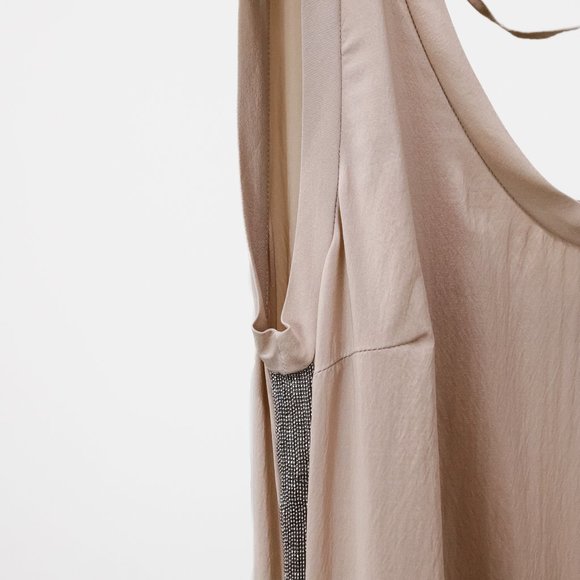Brunello Cucinelli Nude Silk Monili Bead Maxi Dress - Picture 5 of 14